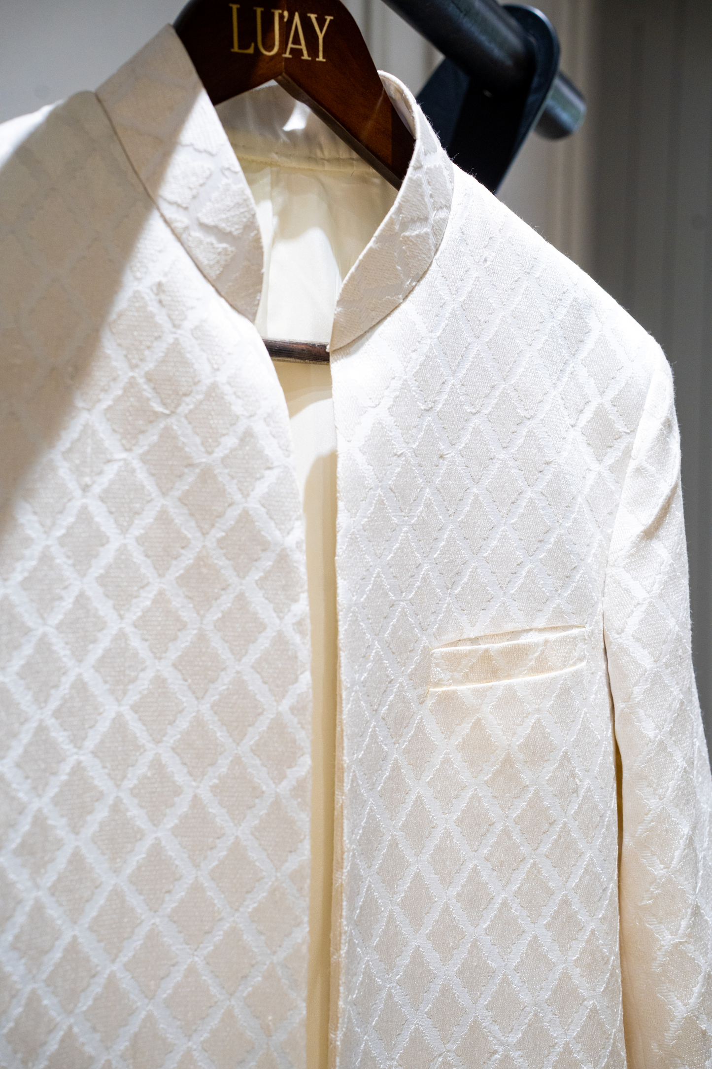 Ivory Regent Sherwani - Luaycouture