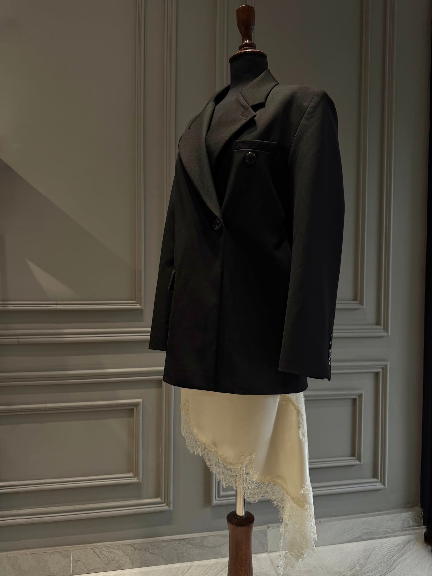 Noir oversized Blazer - Luaycouture