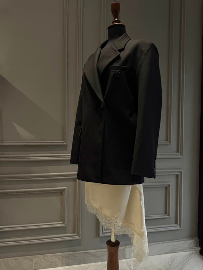 Noir oversized Blazer - Luaycouture