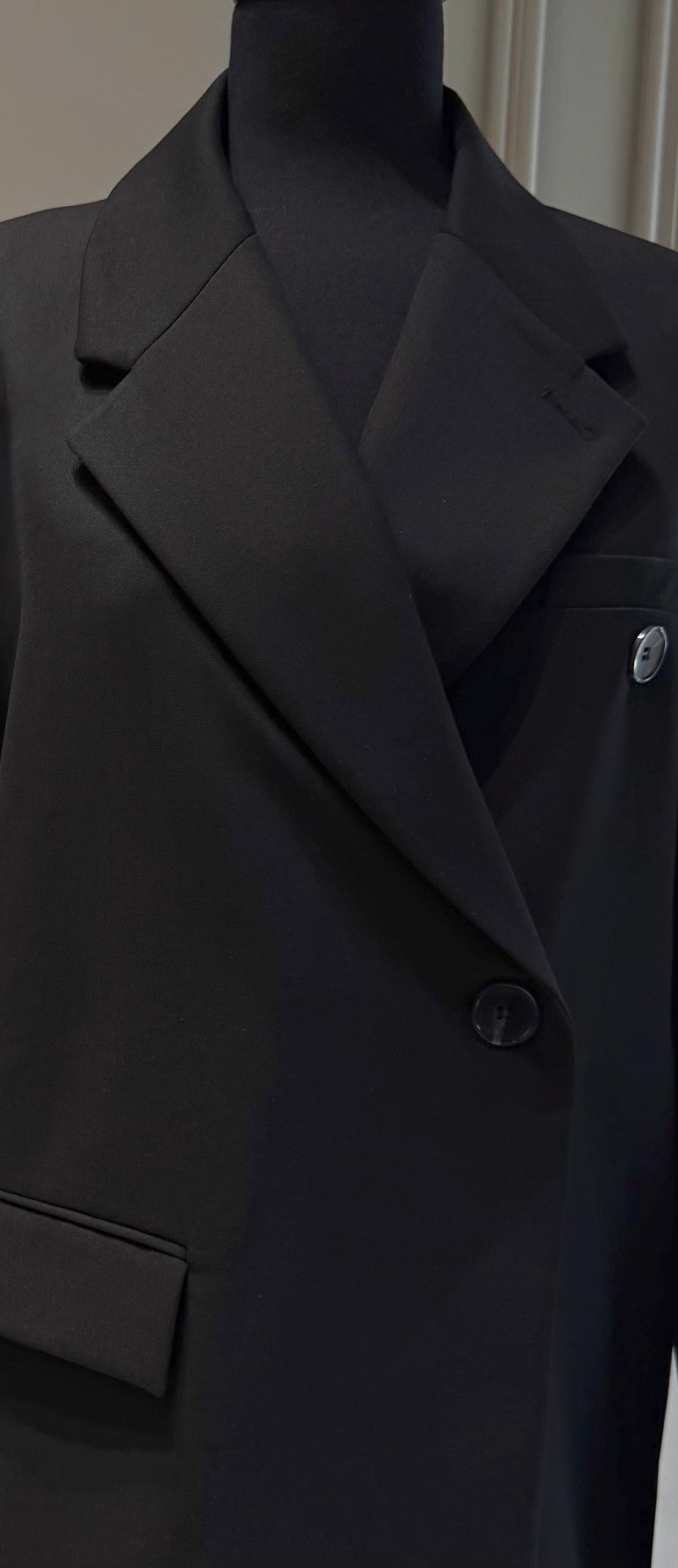 Noir oversized Blazer - Luaycouture