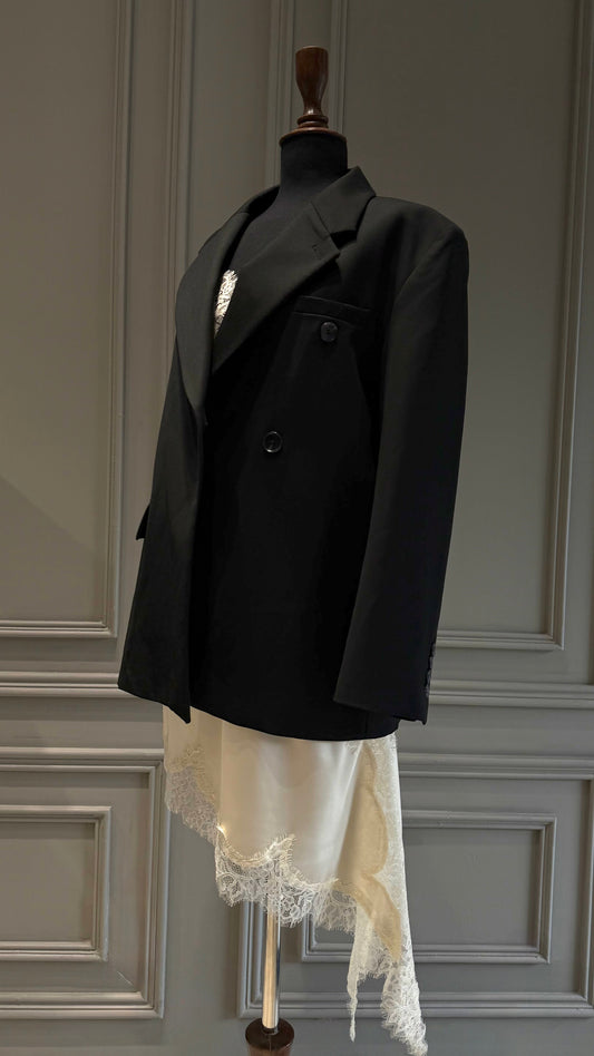 Noir oversized Blazer - Luaycouture