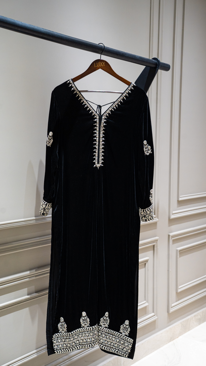 Noir Étoile Kaftan - Luaycouture