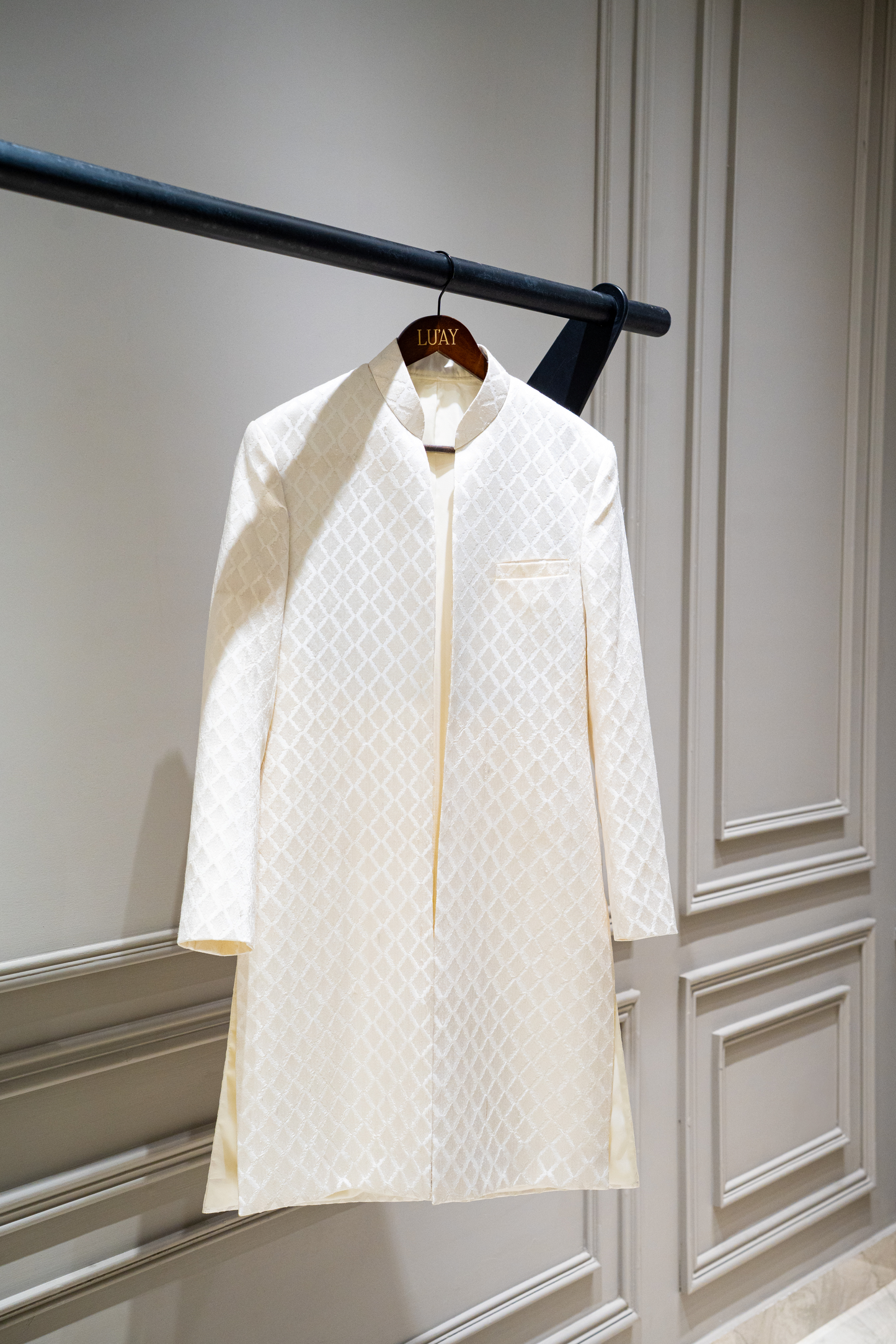 Ivory Regent Sherwani - Luaycouture