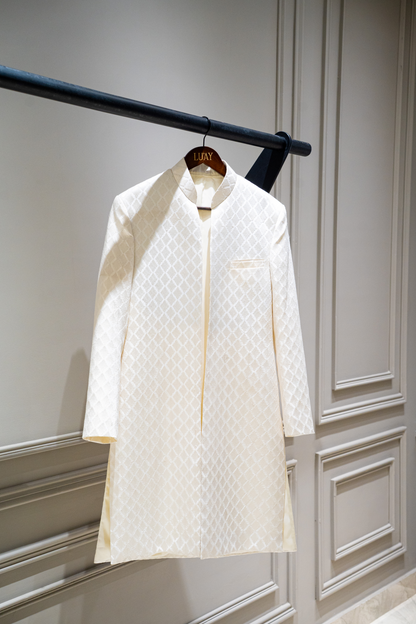 Ivory Regent Sherwani - Luaycouture