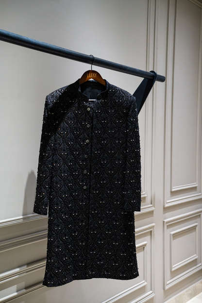 Midnight Sultan Sherwani - Luaycouture