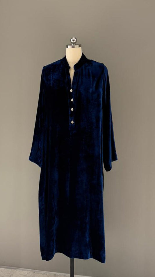 Imperial Navy Velvet Suit - Luaycouture