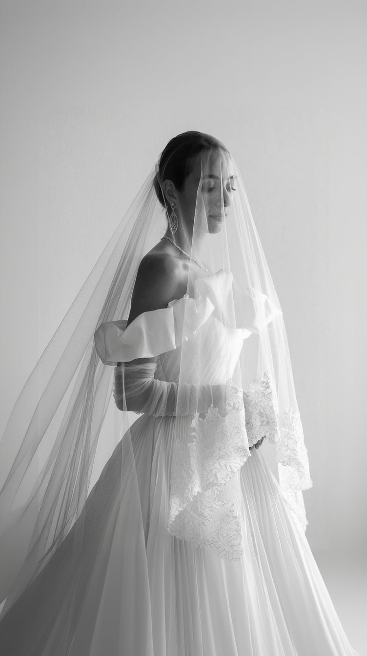 Ethereal Rosette Bridal Gown - Luaycouture