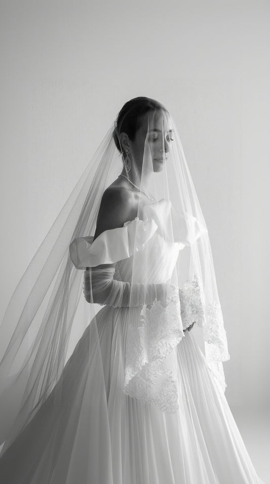 Ethereal Rosette Bridal Gown - Luaycouture